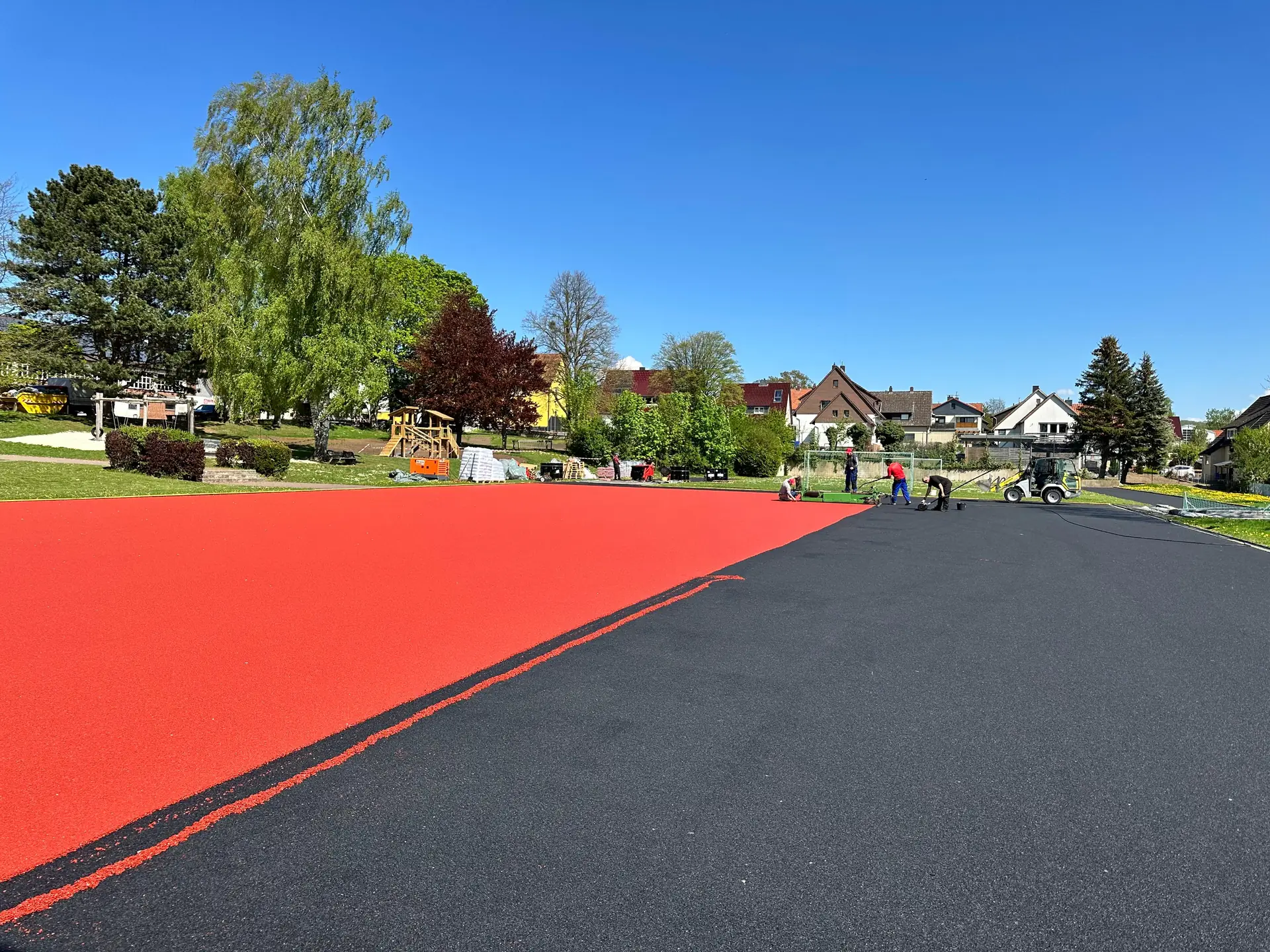 Neubau einer Kunststoffsportfläche